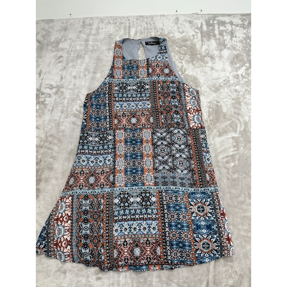 Lulus Dress Sleeveless Womens Size Medium Multicolor Paisley Quilt Print EUC